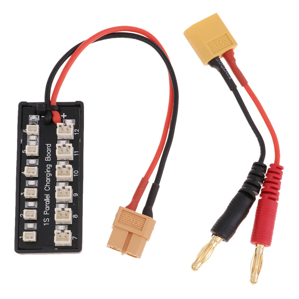 3.7V JST-PH 2.0 Parallel 1S Lipo Battery Balance Charging Board XT60 Adapter