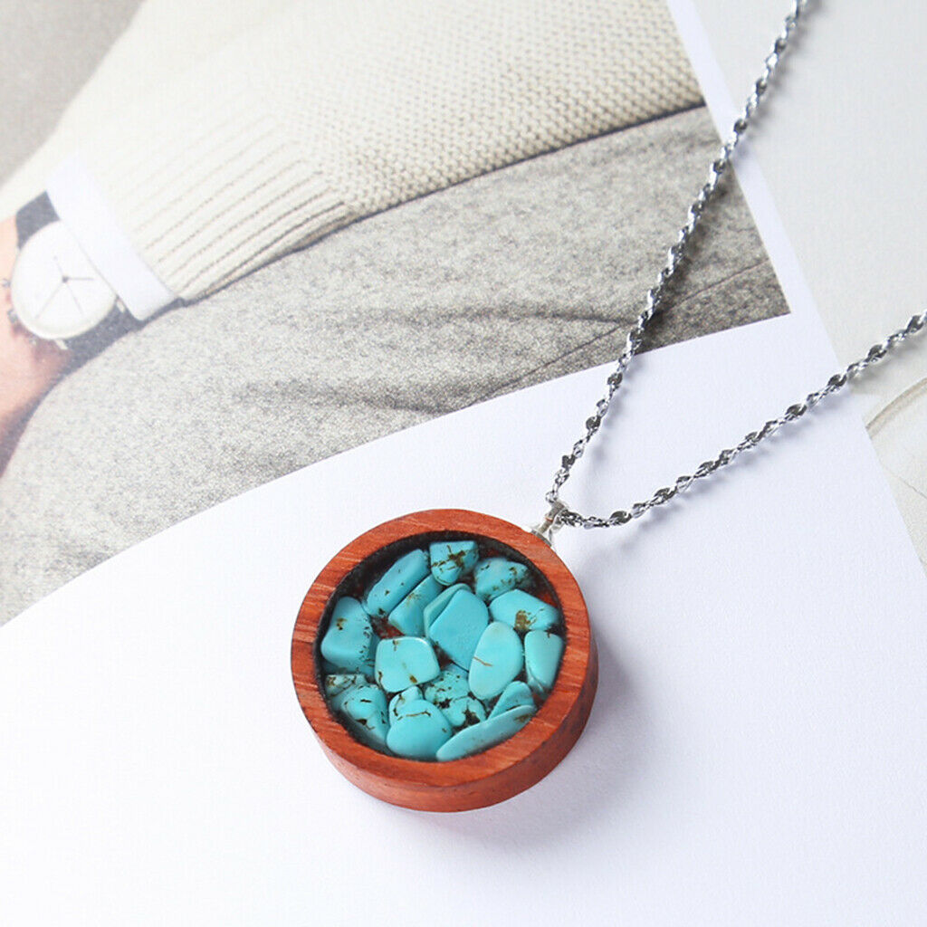 6Pcs Blank Wood Tray Wooden Frame Pendant for Crafts Jewelry Earring DIY