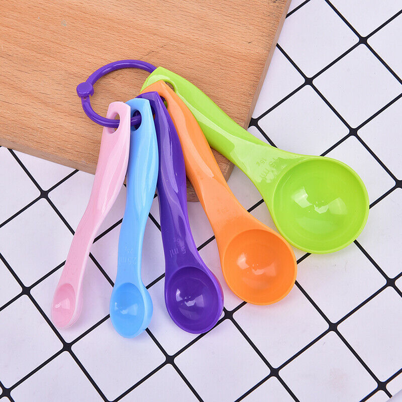 5pcs/set Measuring Spoons Colorful Plastic Sugar Cake Baking Sp..l8
