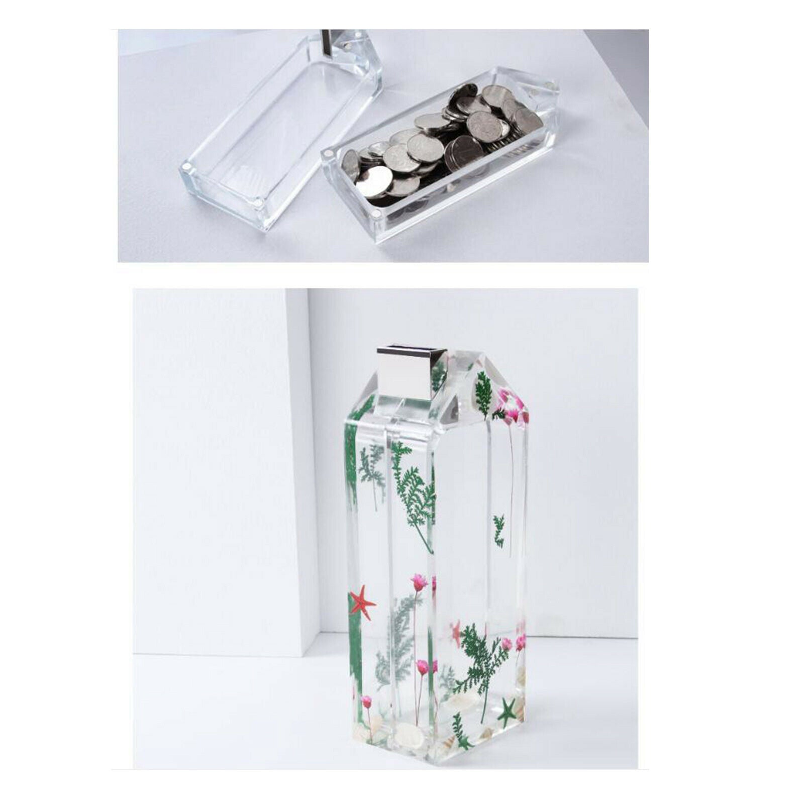 Durable Money Box Mold Piggy Bank Mould Transparent Making Casting Coin Bank