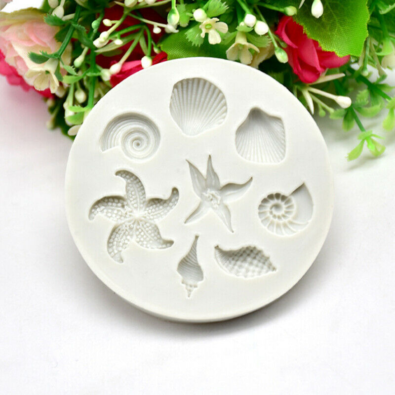 Cake Decorating DIY Sea Creatures Conch Starfish Shell Fondant Silicone M.l8