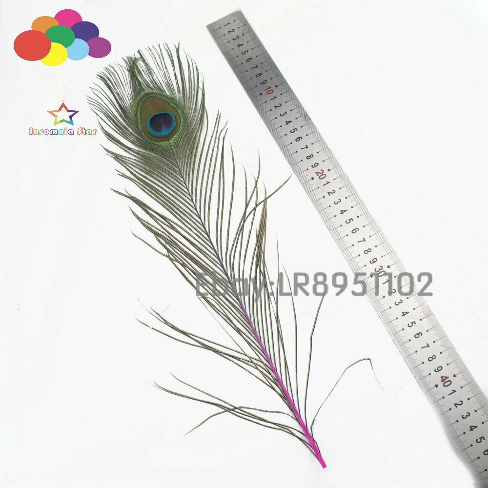 100 PCS rose red peacock feather 40-45 cm wedding decoration feathers Dance