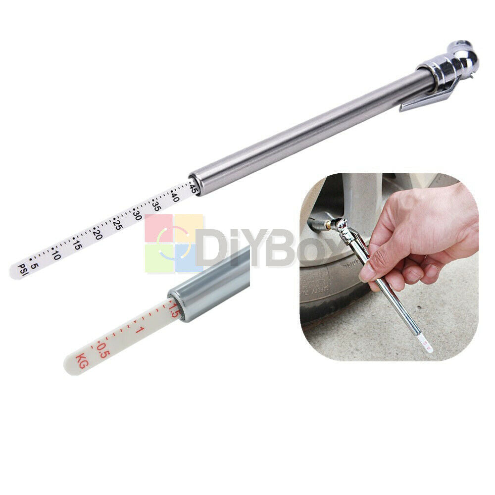 Test Meter Mini Car Motor Auto Tyre Tire Air Pressure Detector 5-50PSI Gauge Pen