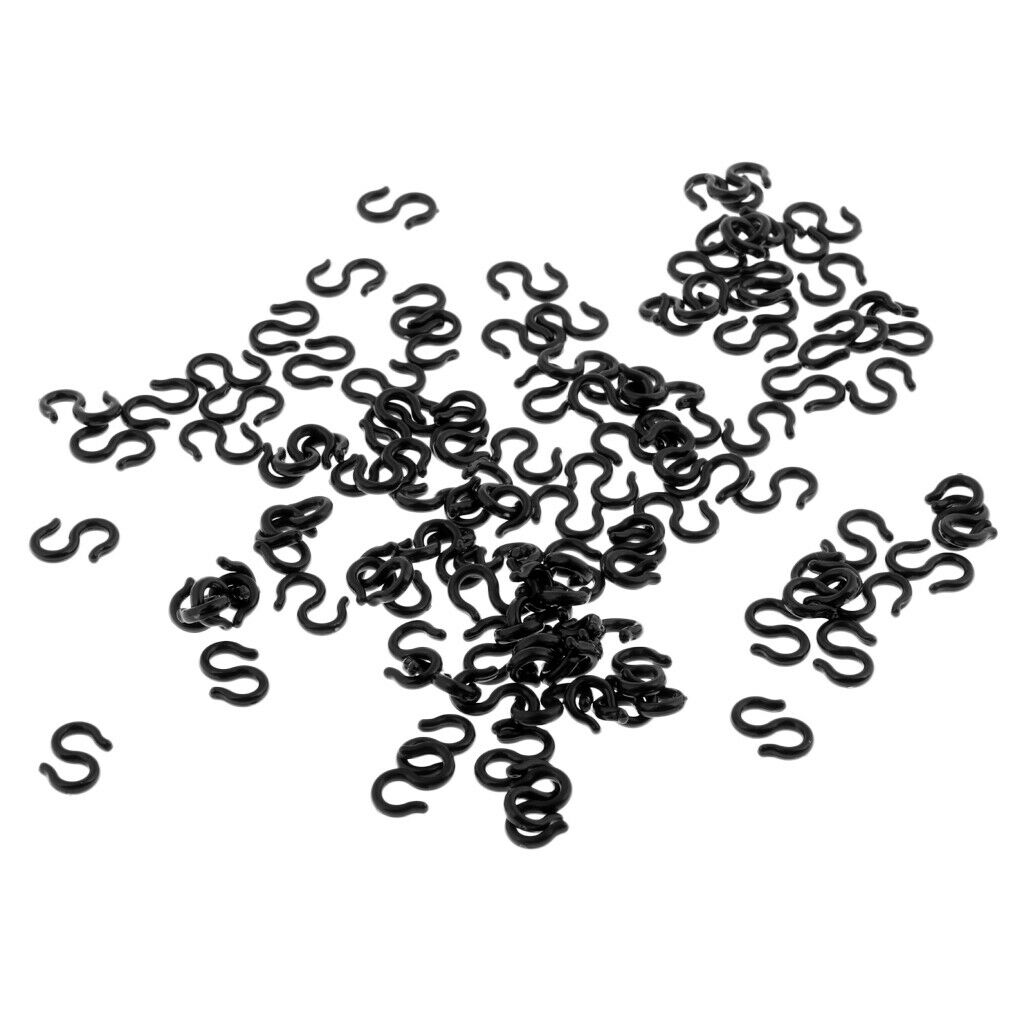 100pcs Bike Brake Gear Cable S- Clips Housing Guides Hose Holder Clamp Ties