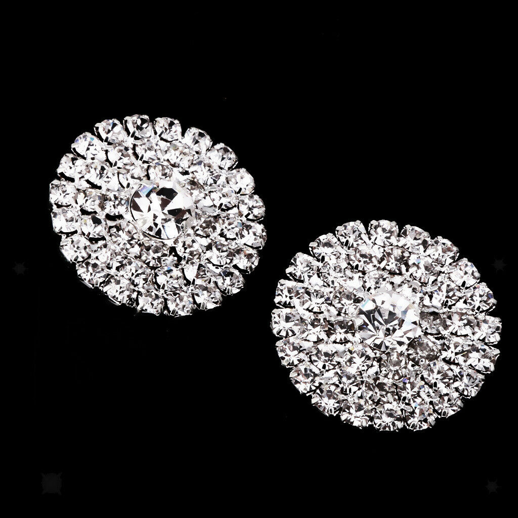 5pcs 21mm Rhinestone Buttons Sew Shank Buttons For Sewing Scrapbooking