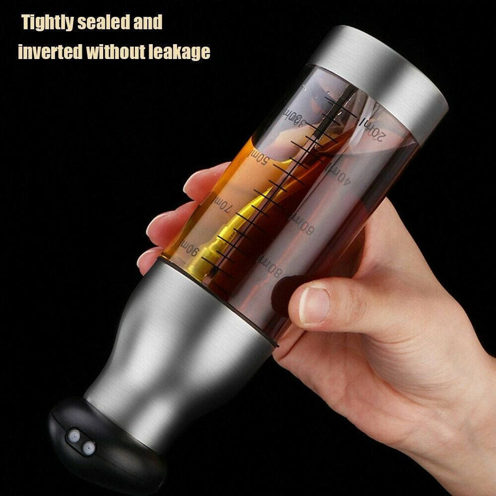 Cooking Oil Spray Bottle Stainless Steel Household Vinegar Soy Condiment Bottle