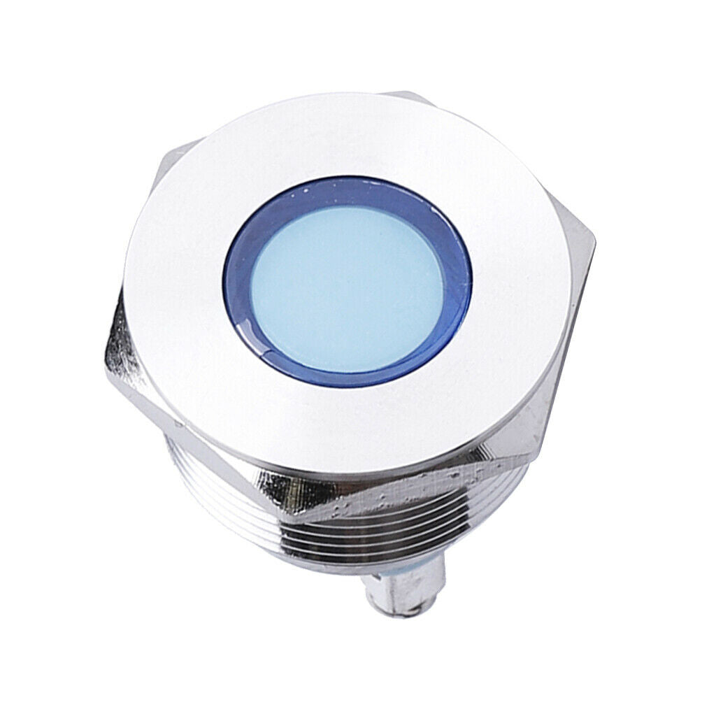 22mm 12V Waterproof Signal Power Supply LED Metal Indicator Lamp Pre-Wired