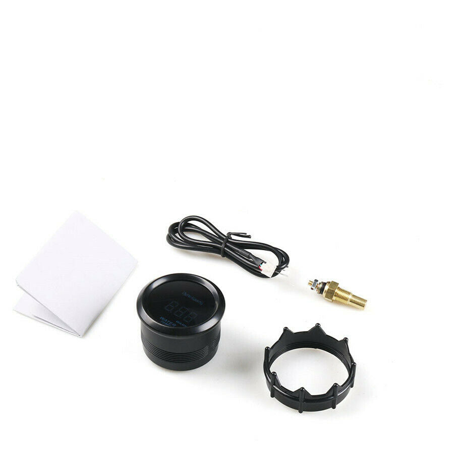 300 ℉ Water Temperature Gauge 2 Inch 52mm Car Blue LED Digital Water +Sensor