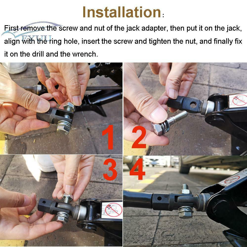 Scissor Jack Adapter For Use W/ 13/16'' Lug Wrench or 1/2'' Drive Impact Wrench