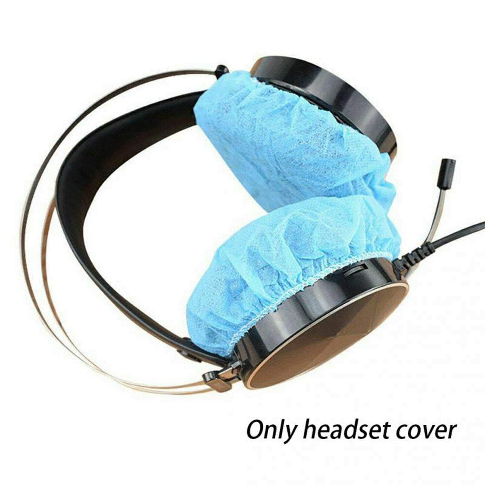 2Pieces Headphone Ear Covers Disposable Non-Woven Earpad Covers Stretchy Earcup