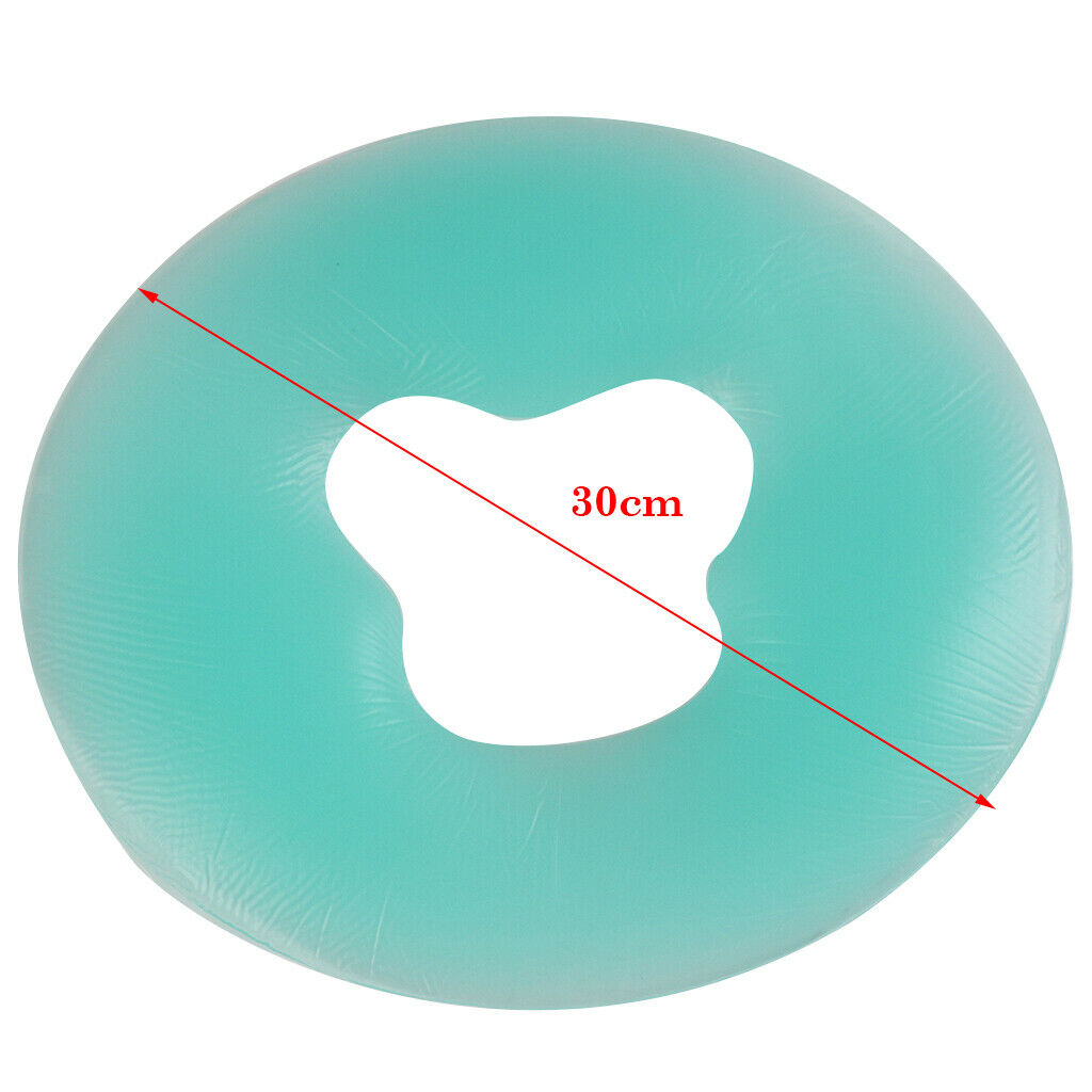 2pcs Round Salon SPA Massage Bed Silicone Face Rest Cushion Pillow Green