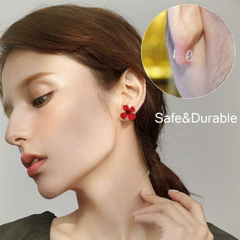 450x Earring Studs Butterfly Rubber Bullet Earring Backs Blank Pin Studs Making