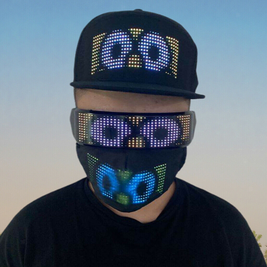 Fashion Glow LED Display   Hat APP Control for   Club Performance