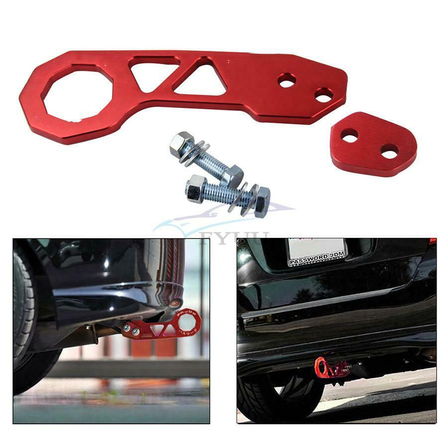 1 Piece Universal Red Racing Car Style CNC 10mm Rear Tow Hook Tool Accessories