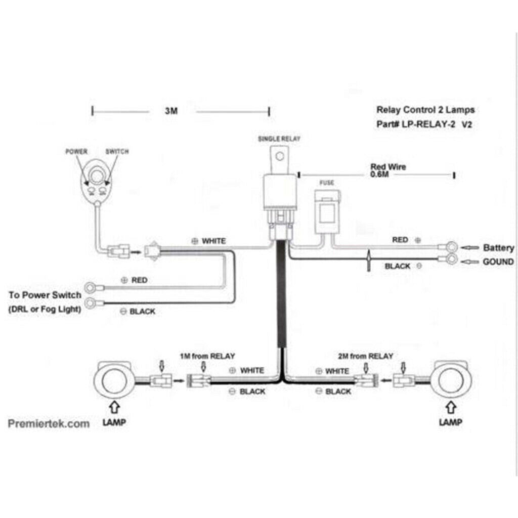 Remote Control Wiring Harness Kit Strobe Switch Relay Led Light Bar For ATV