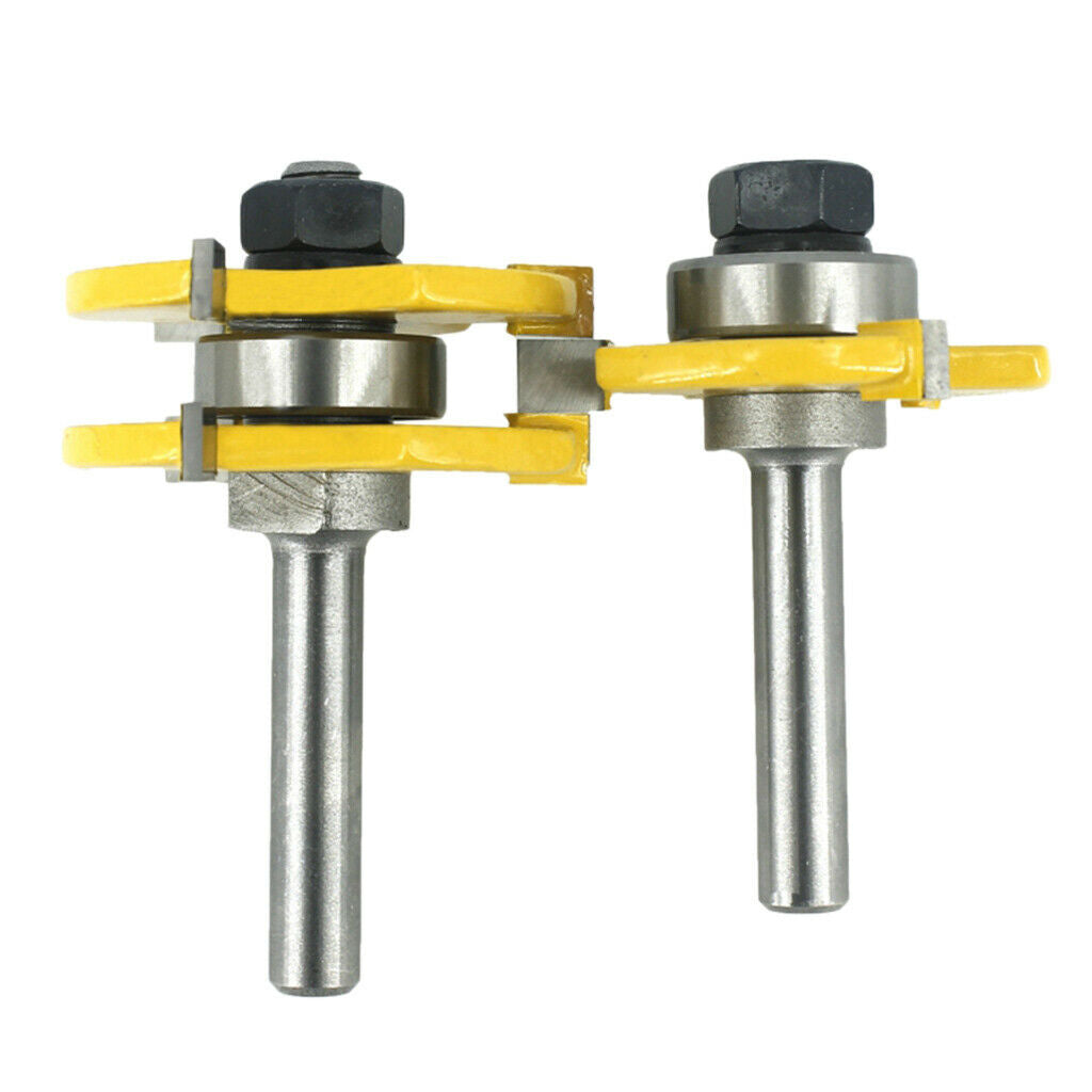 2 Pieces Router Bit Joint T Slot - 8mm Shank Milling Cutter for Cabinet Door