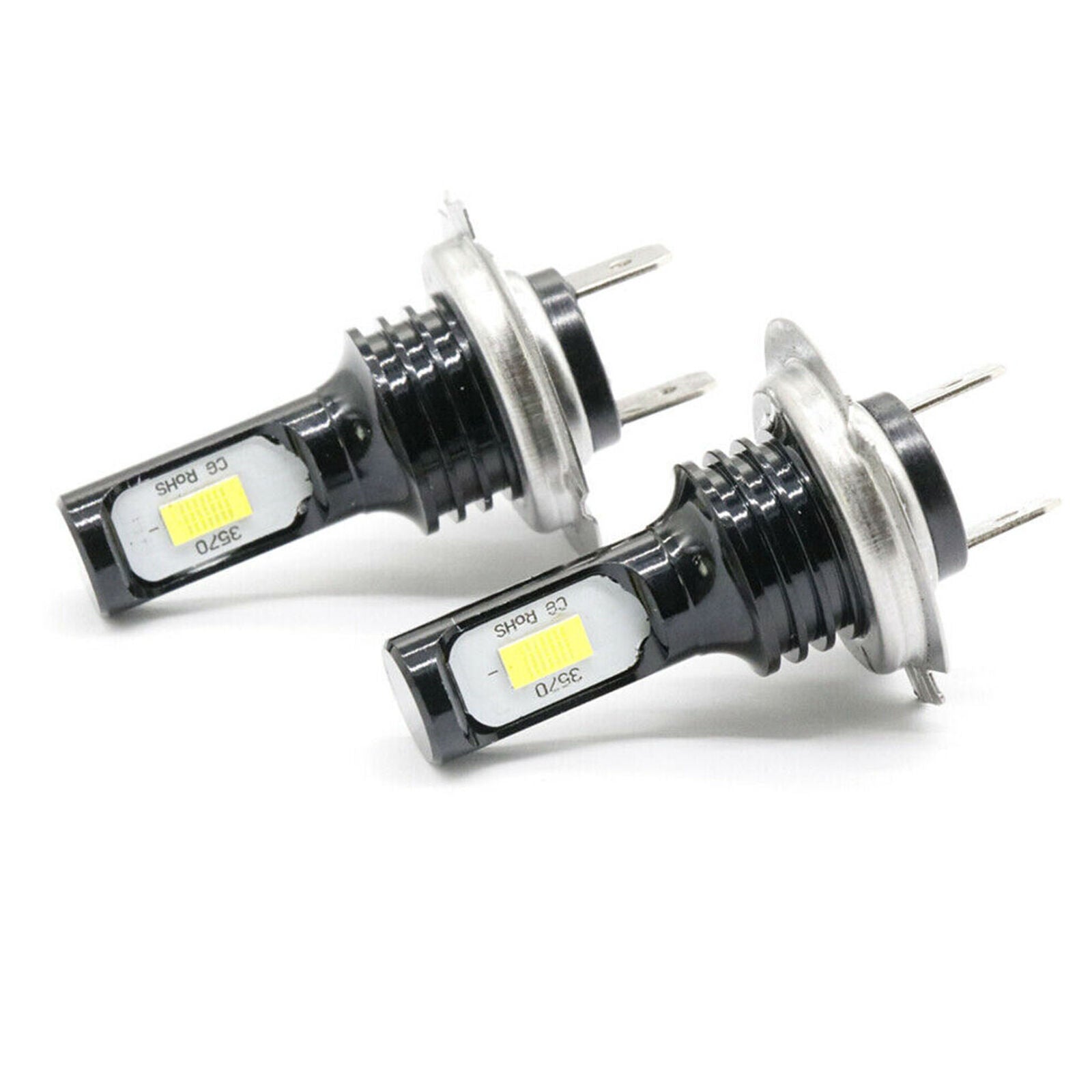 2PC NEW H7 3030 LED High Low Beam Headlights Lamp 6000K SUPER WHITE 55W 8000LM