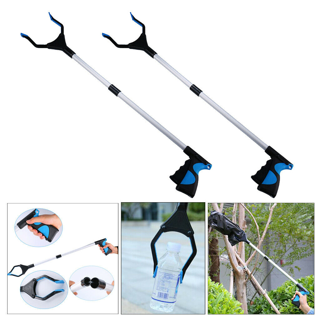 2x Aluminum Alloy Long Folding Grabber Reacher Litter Picker Reach Tool