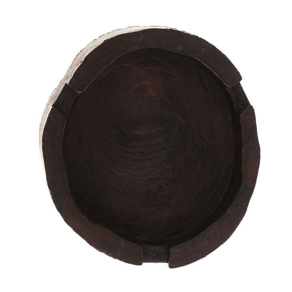 Almost Round Ashtray Wooden Ashtray Cendrier Table Decor 10x3cm