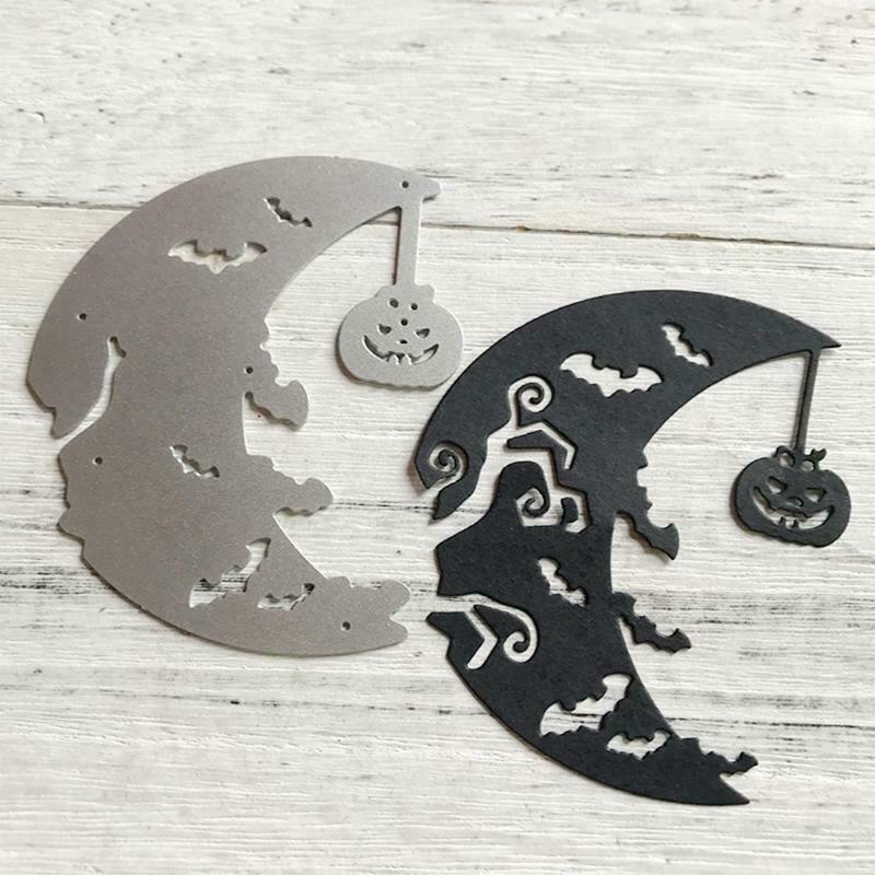 Halloween Pumpkin Moon Metal Cutting Dies Stencil DIY Scrapbooking Album Paper