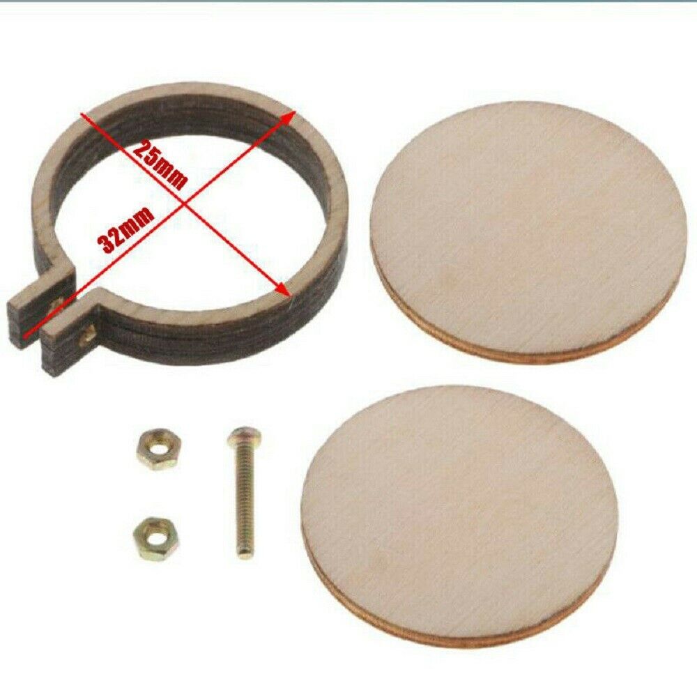 10 X Mini Embroidery Hoop Ring Set Wooden Cross Stitch Frame For Hand Craft DIY