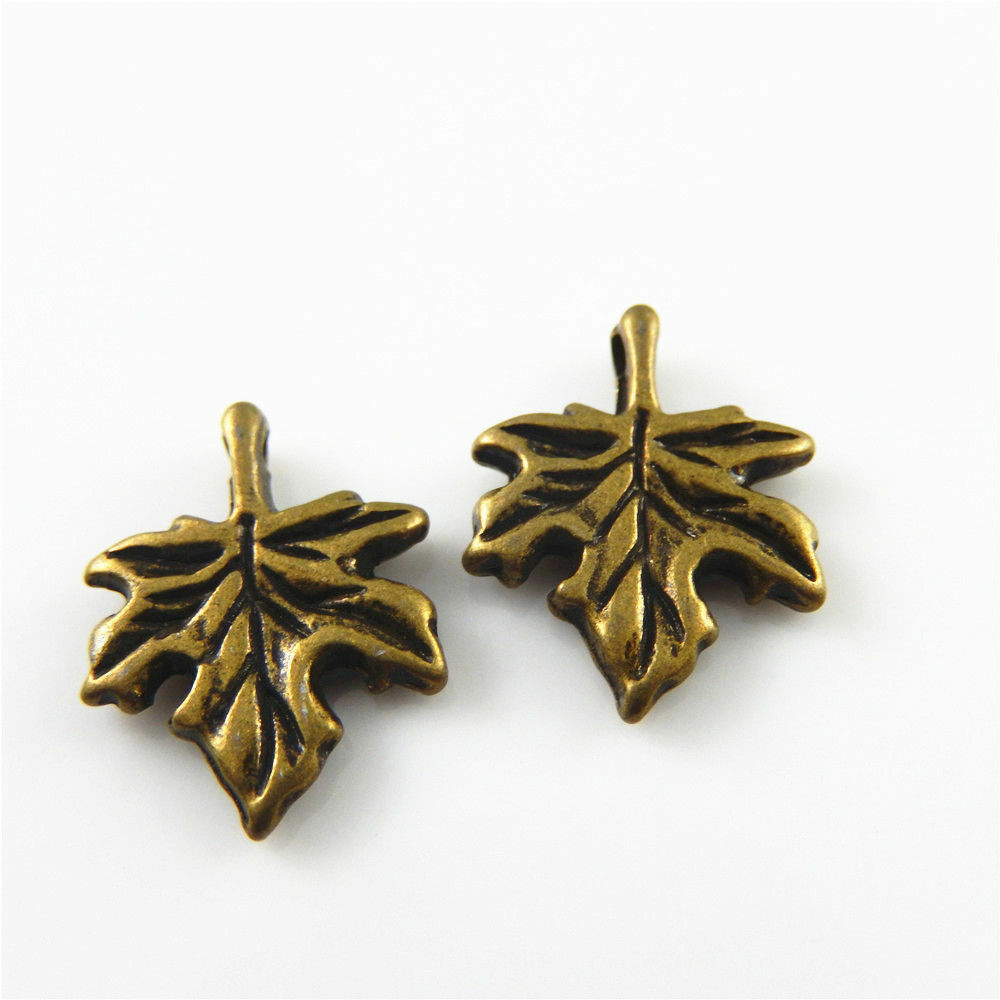 Wholesale 65pcs Zinc Alloy Mini Maple Leaves Pendants Charms Crafts Making 08209