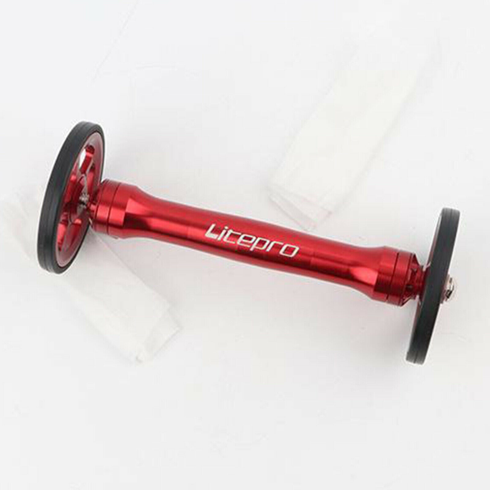 Folding Bicycle Easy Wheel Extension Rod for Brompton Red