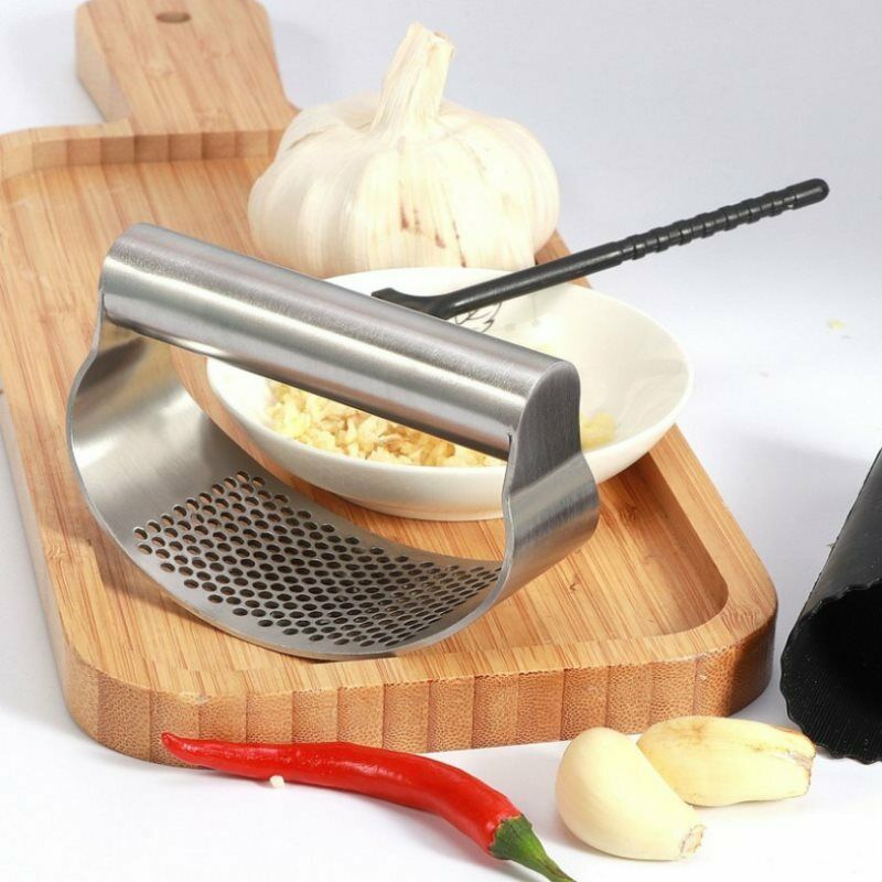 Stainless Steel Garlic Press Crusher Home Cooking Vegetables Ginger SqueezerBDA