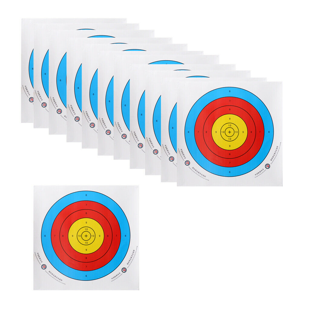 43 x 43cm Archery Target Sheet / Target Paper for Professional Bow Arrow Hunting