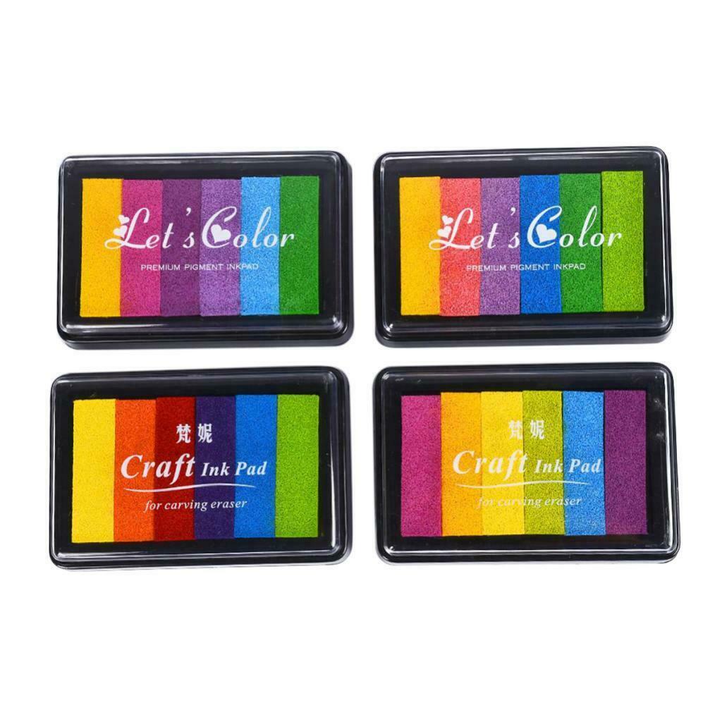 Craft Ink Pad Stamps 4 Pack Craft Ink Pad For Stamps 6 Colors / Set