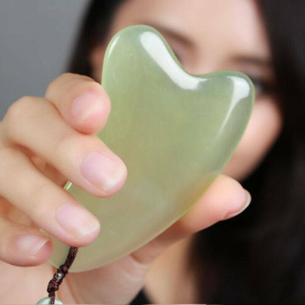 Home Gua Sha Facial Massage Chinese Medicine Natural Jade Board Scraping Tool