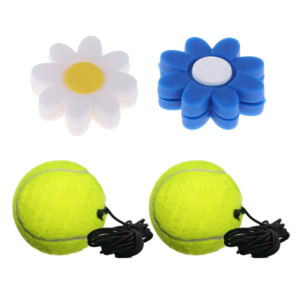 Tennis Trainer Aids Ball On String Exercise Racket Shock Absorbers String
