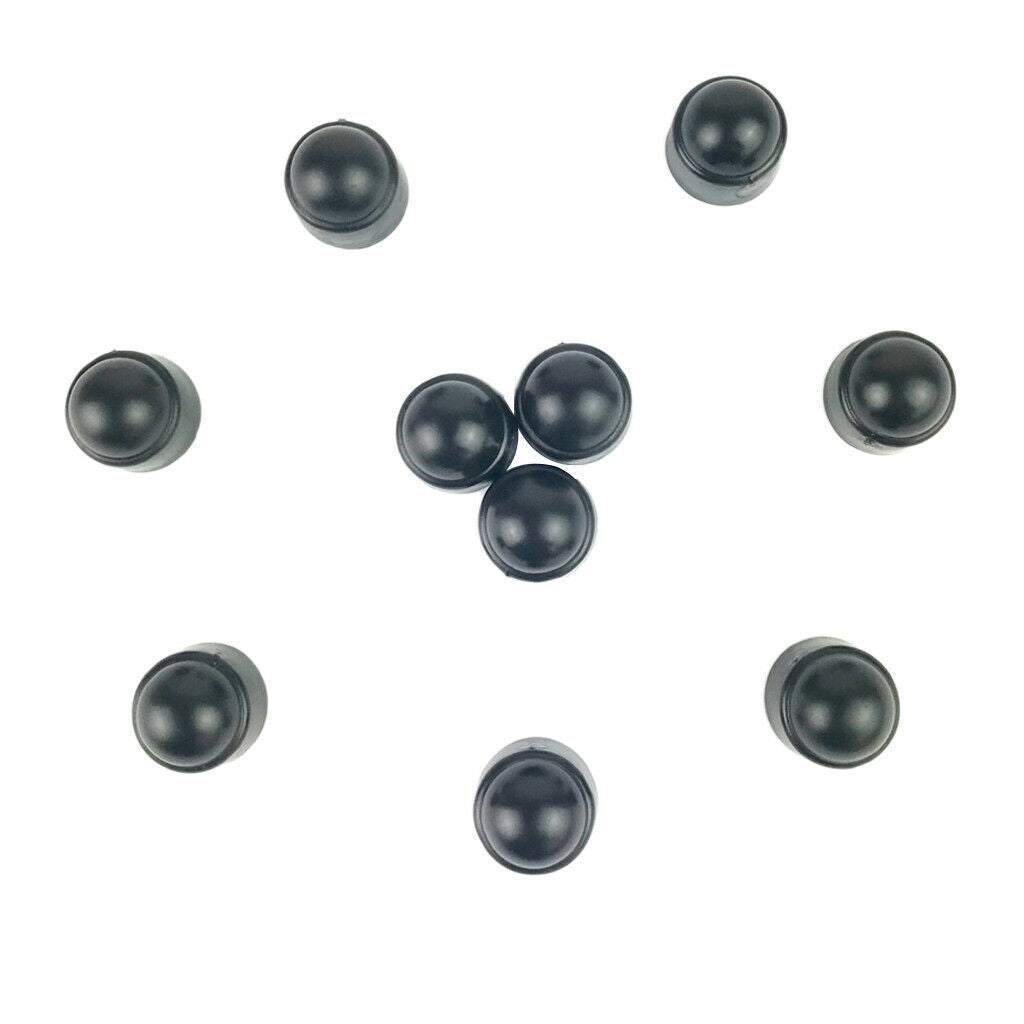10x Black Tire Wheel Screw Bolts Nut Caps Hexagonal Tyre Wheel Dust Cover M8