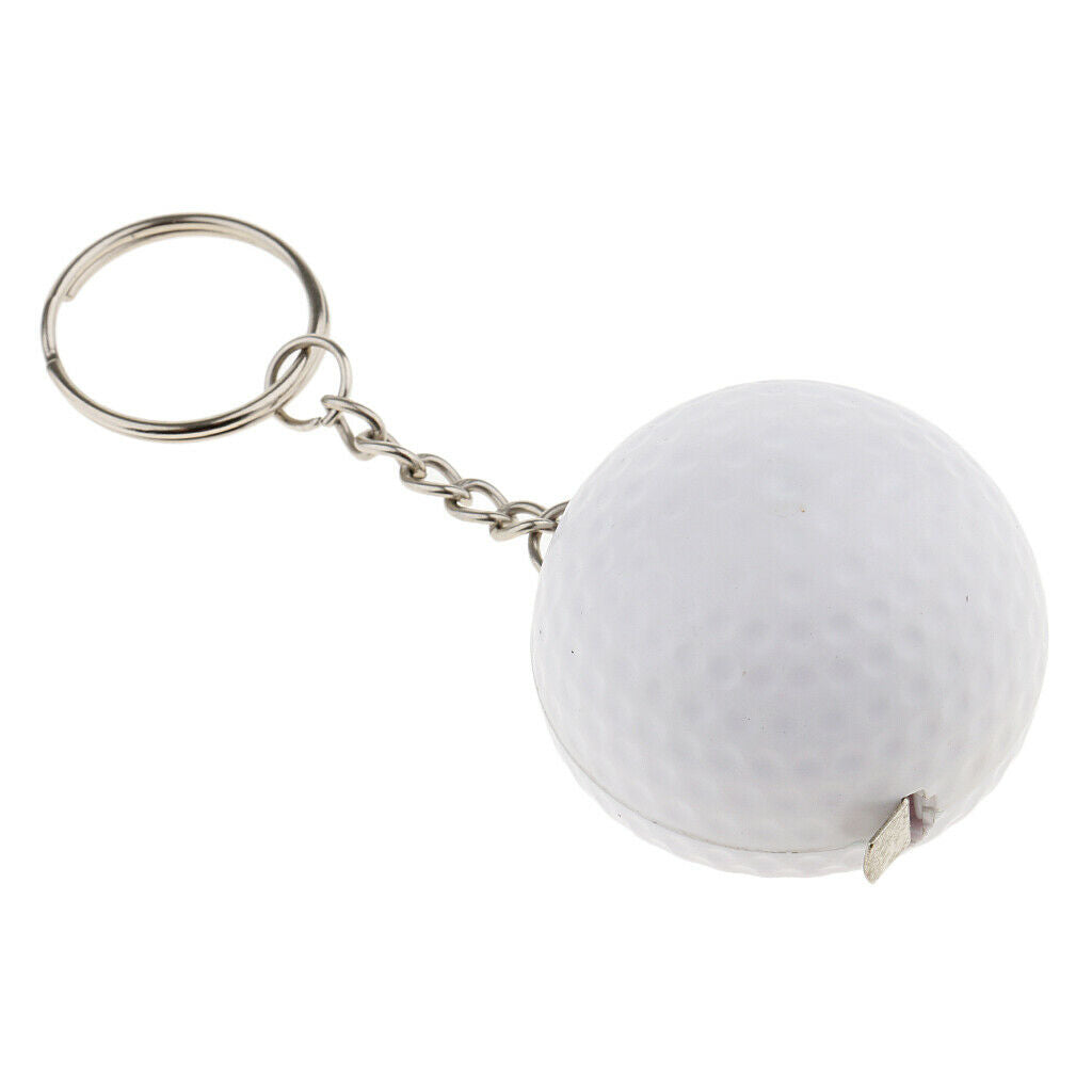 MagiDeal 100 cm Tapeline White Golf Ball Pendant Key Chain Keychain Keyring