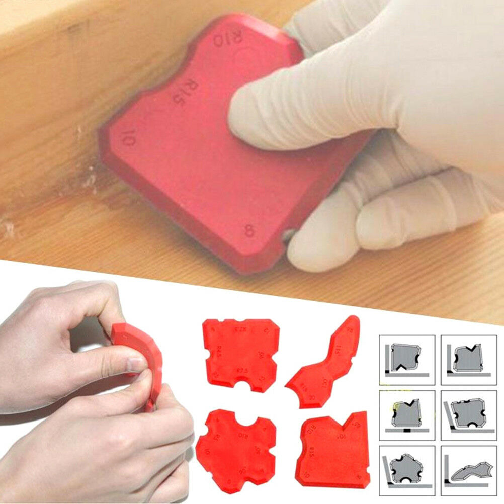 4pcs Caulking Tool Kit Joint Sealant Grouts Remover Scraper Floor Cleaner DD