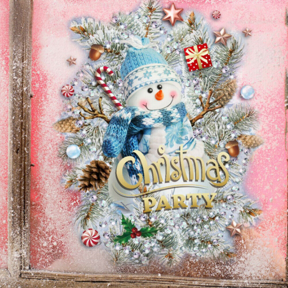 Christmas Tree Wall Stickers Santa Xmas Tree Snowman Snowflake Glass Stickers