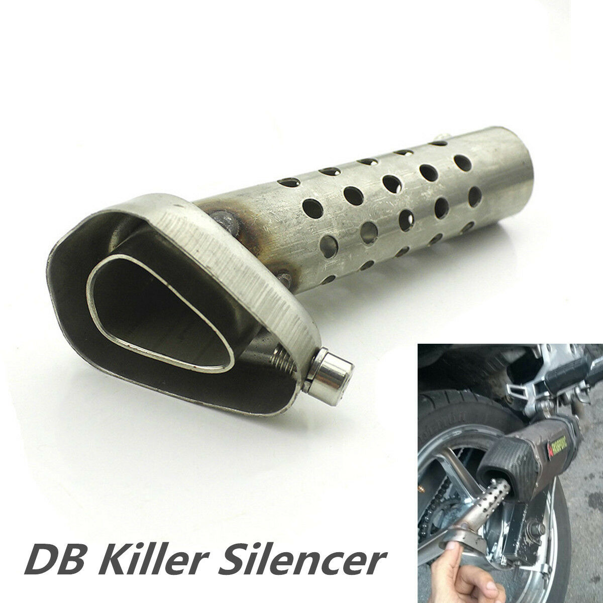 Universal Adjustable Motorcycle Exhaust Pipe Muffler DB Killer Silencer 127mm
