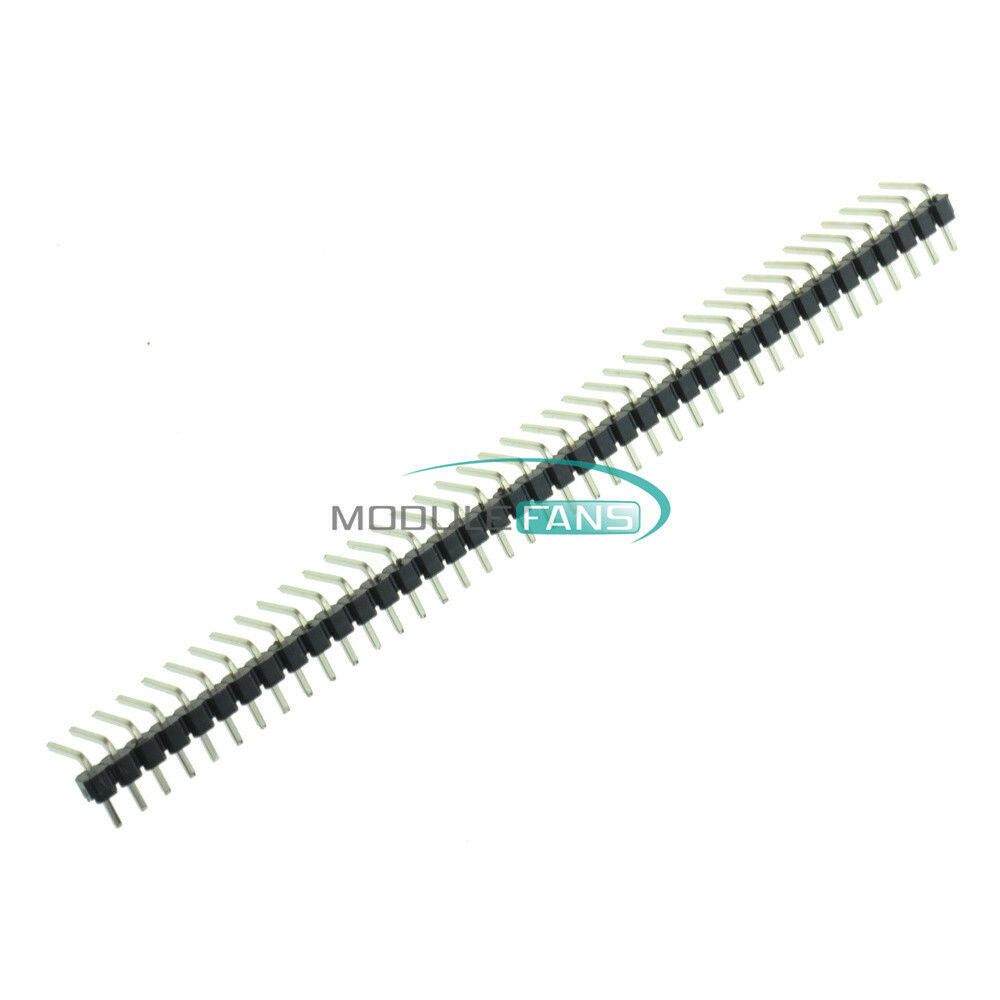 10PCS 40 Pin 2.54mm Right Angle Single Row Pin Header PCB For Arduino