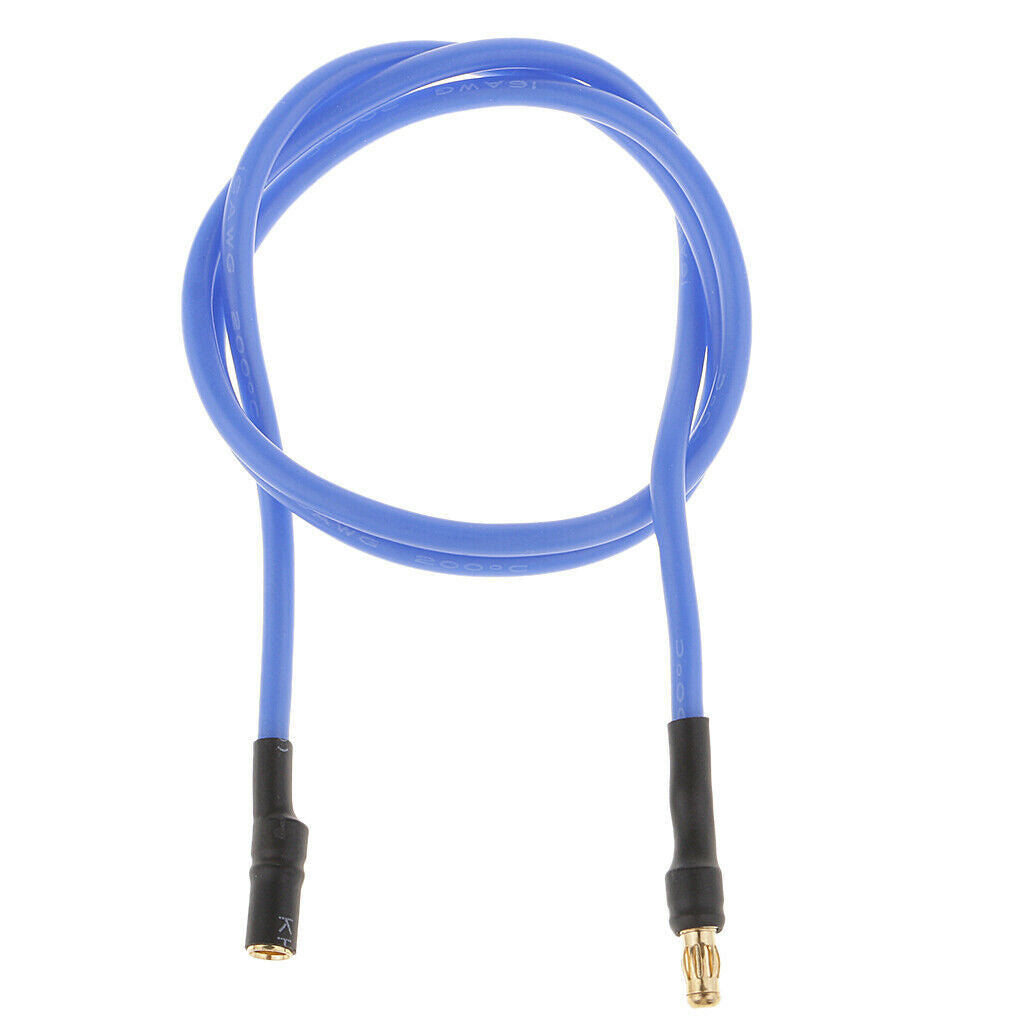 16AWG Banana 3.5mm Plug Silicone Cable RC Accessory for ESC Motor Blue