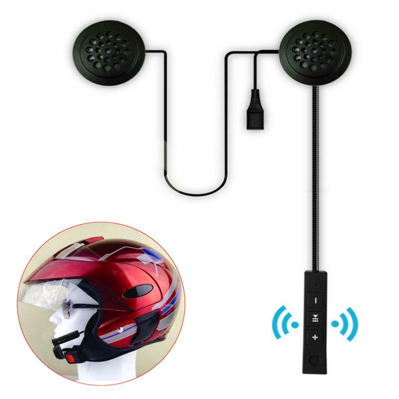 Motorcycle Helmet Headphone Speaker Bluetooth USB Charge Intercom Interphone