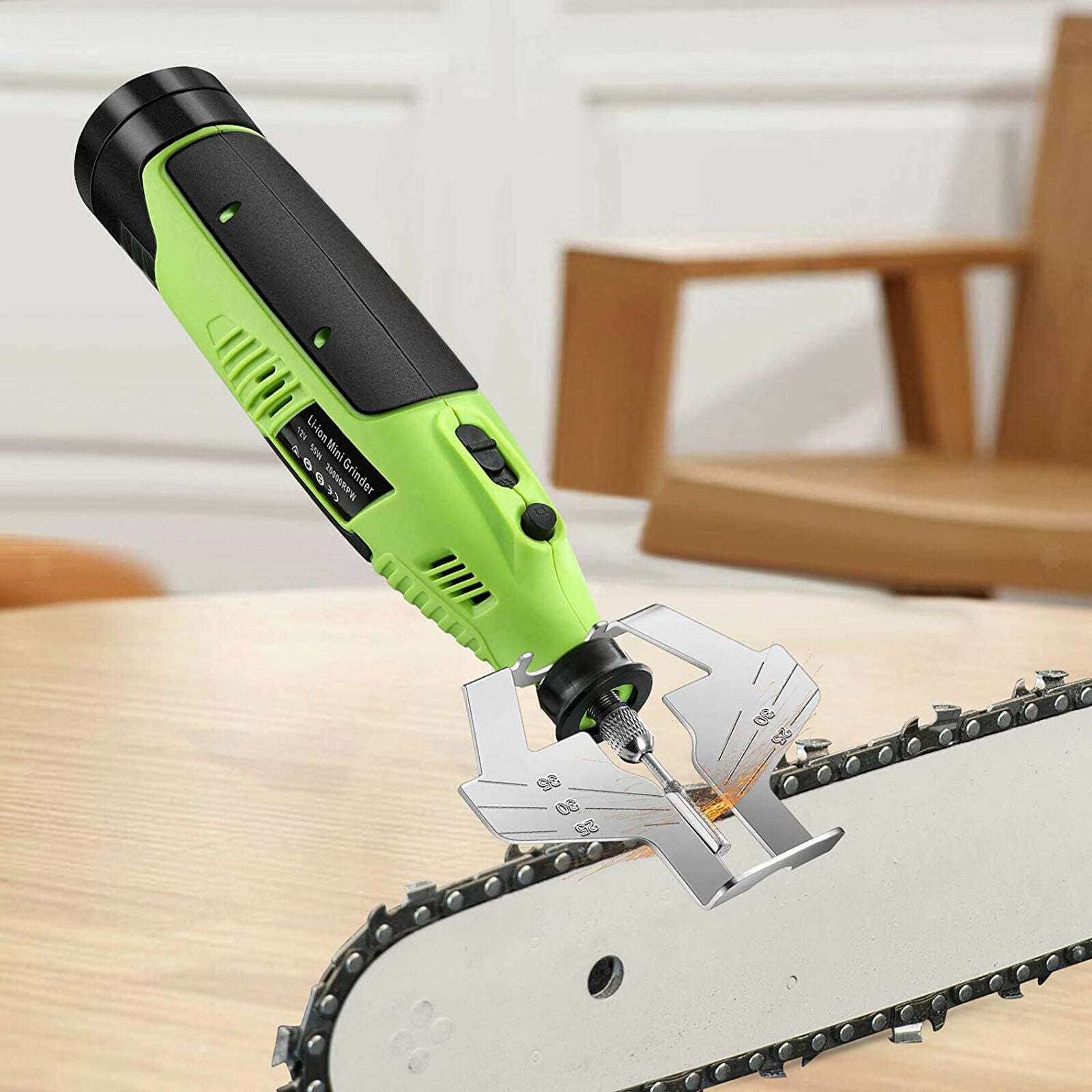 55W 20000RPM Chainsaw Sharpener Chain Saw Grinder File Tools Set Attachment