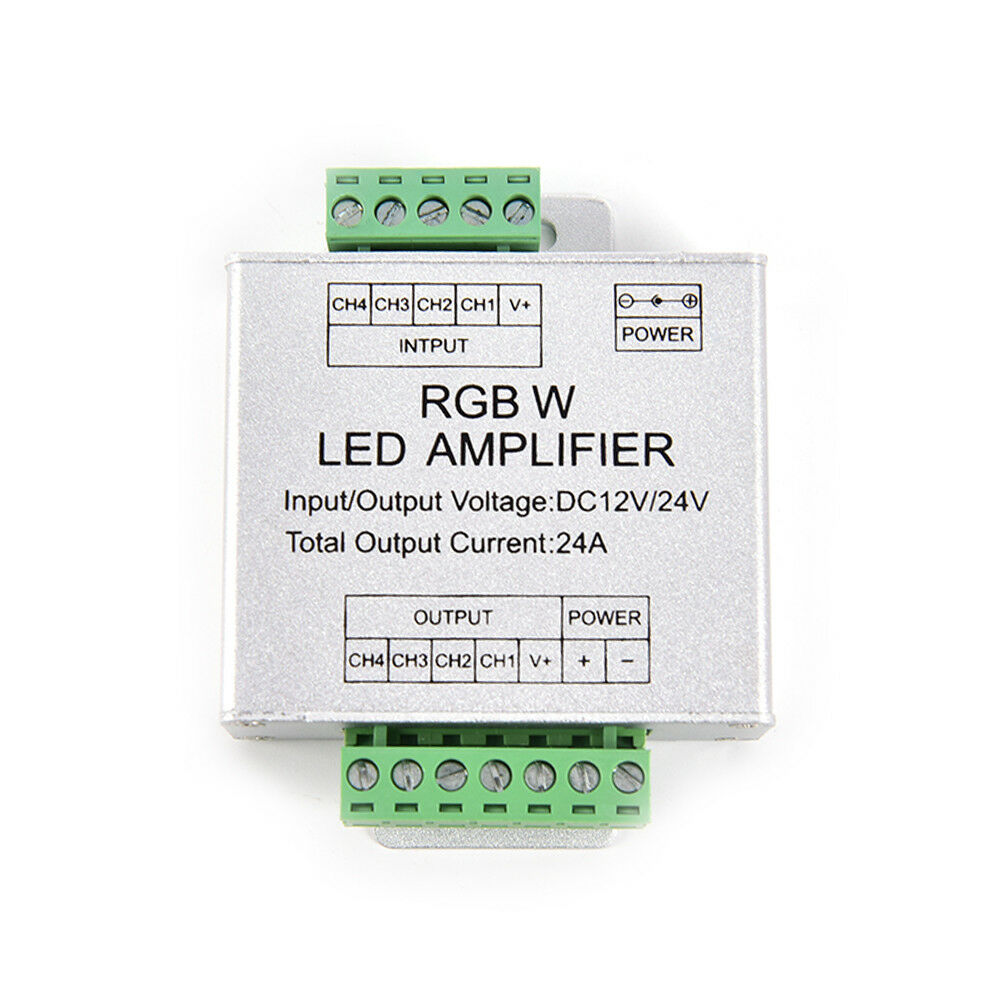 LED RGBW Amplifier DC12 - 24V 24A Output RGBW/RGB LED Strip Power Controller  SJ