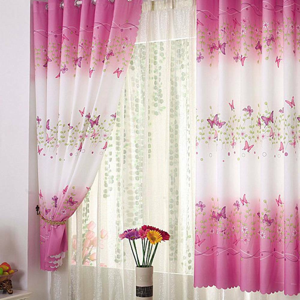 one Curtain Panel Blackout Butterfly Printed House Room Livingroom New Decor Hot