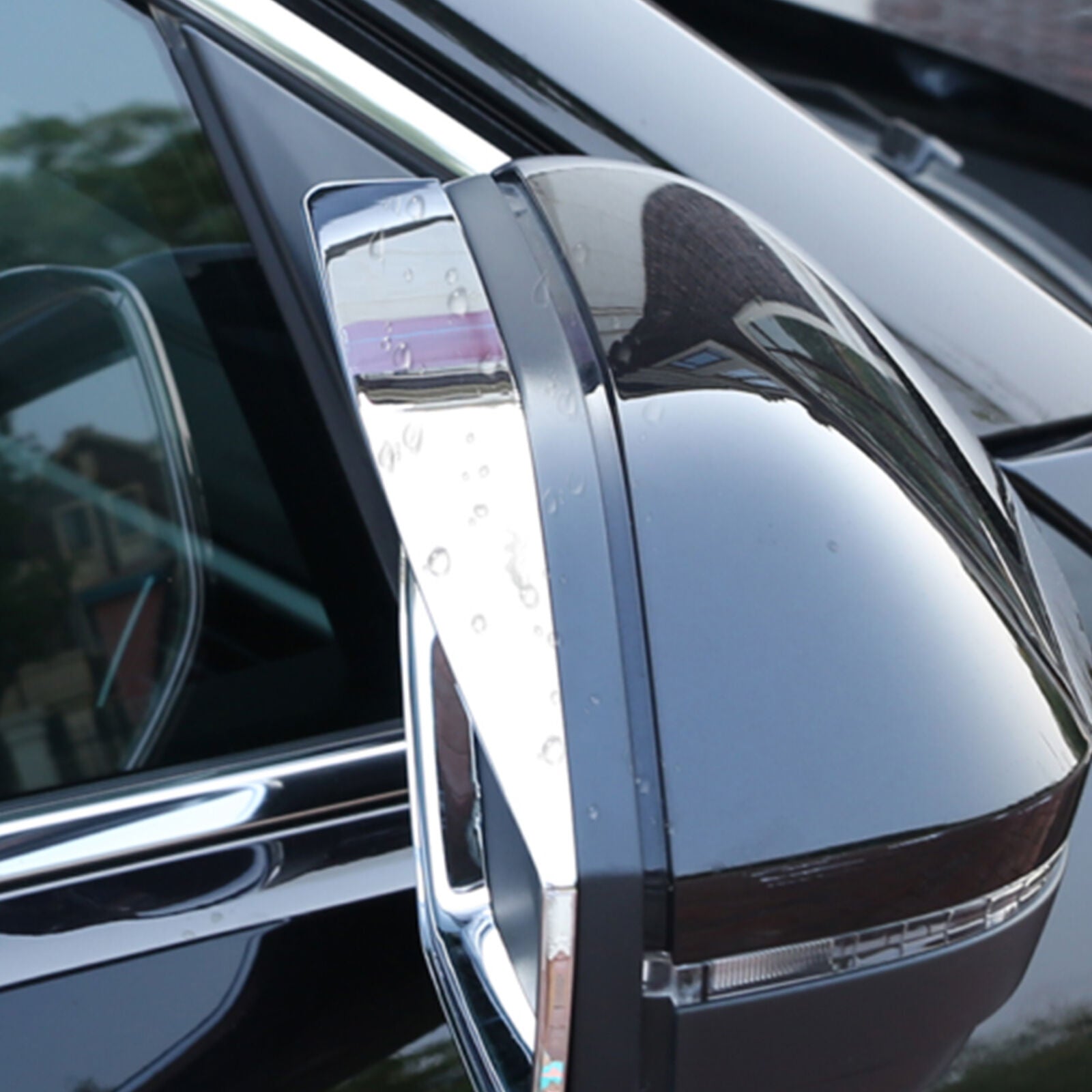 Chrome Side Rearview Mirror Rain Eyebrow Cover Trim For Hyundai Tucson 2022