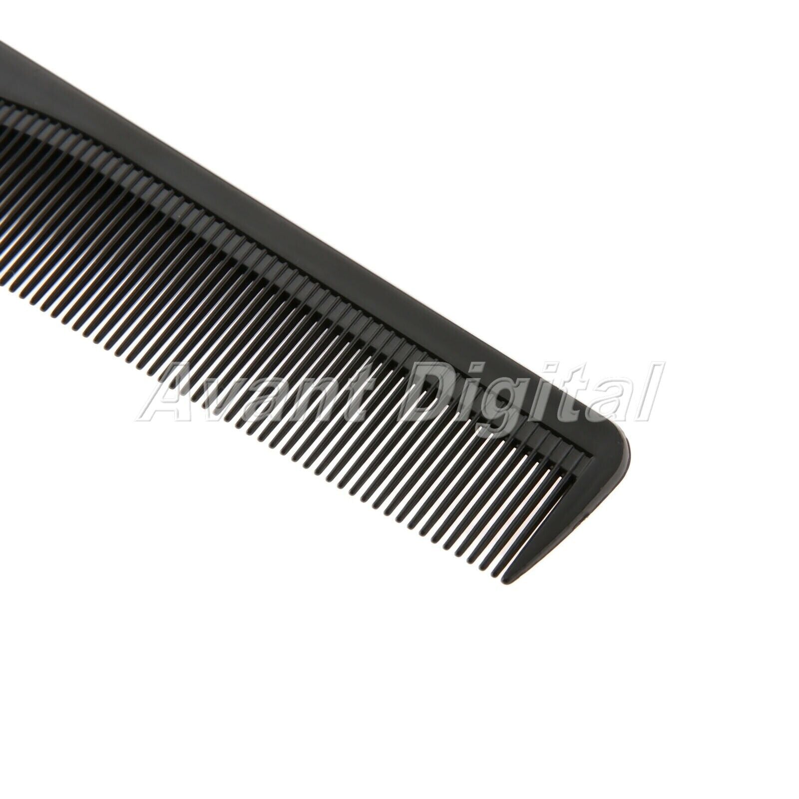 2PCS Black Plastic Hair Combs Barbers Salon Hair Thinning Cutting Accessory Kit