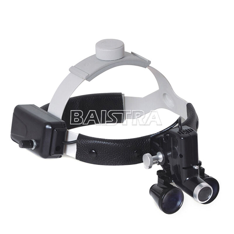 Dental 3.5X Surgical Headband Leather Medical LED Binocular Loupes DY-106 Black