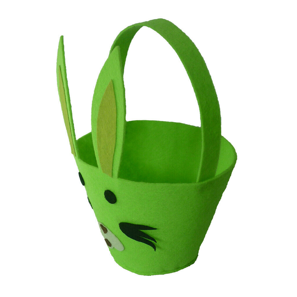 Non Cloth Gift Pouch Bag with Handle for Wedding Party Easter New Year Green