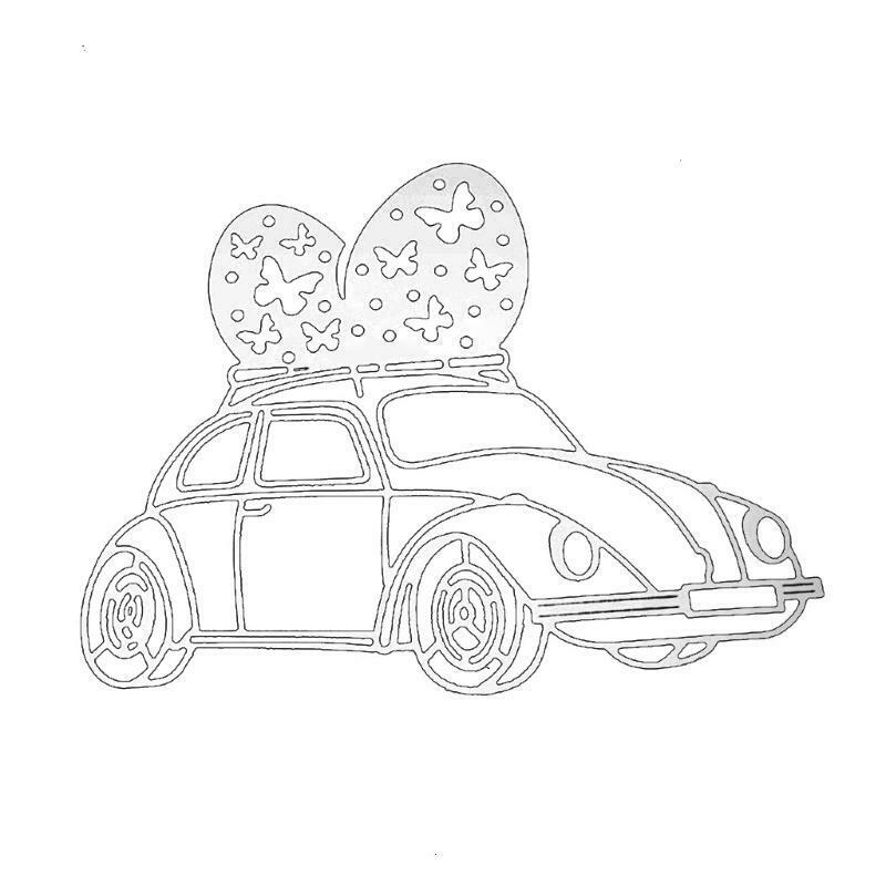 Easter Car Eggs Metal Cutting Dies Stencil Scrapbooking DIY Album Stamp Emboss
