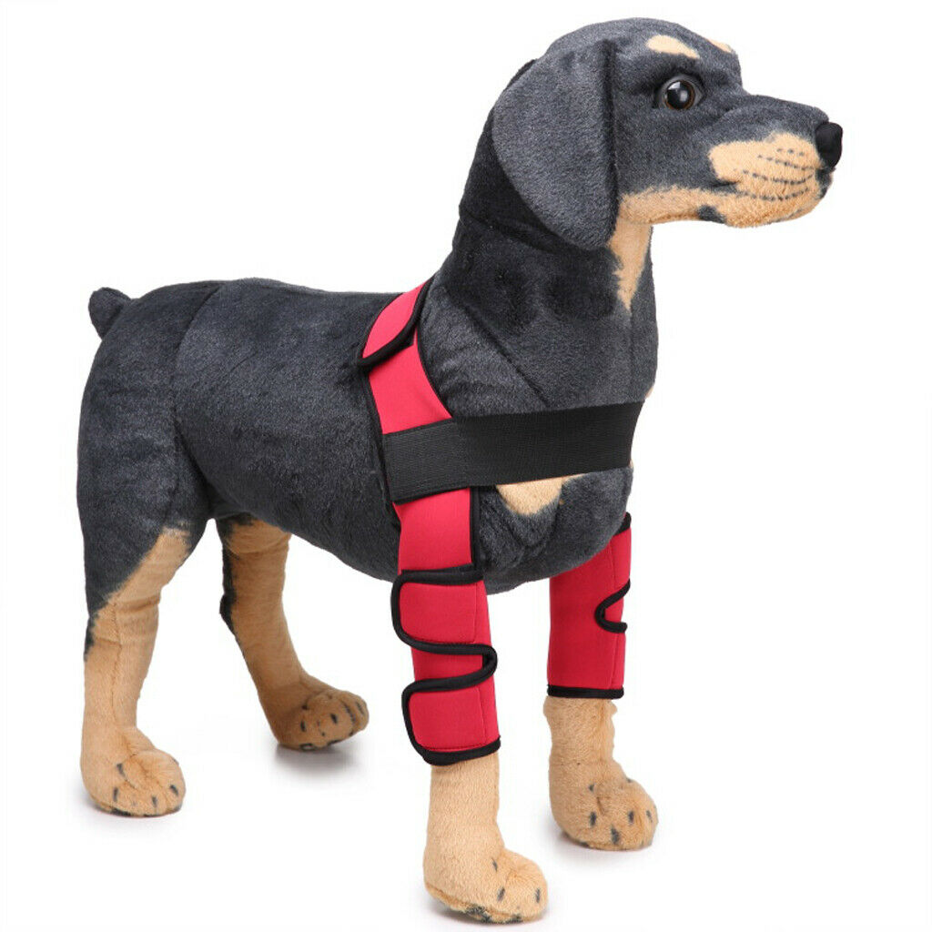 Red M and L 2x Dog Leg Wrap Protects Brace for Injury Sprain Protection