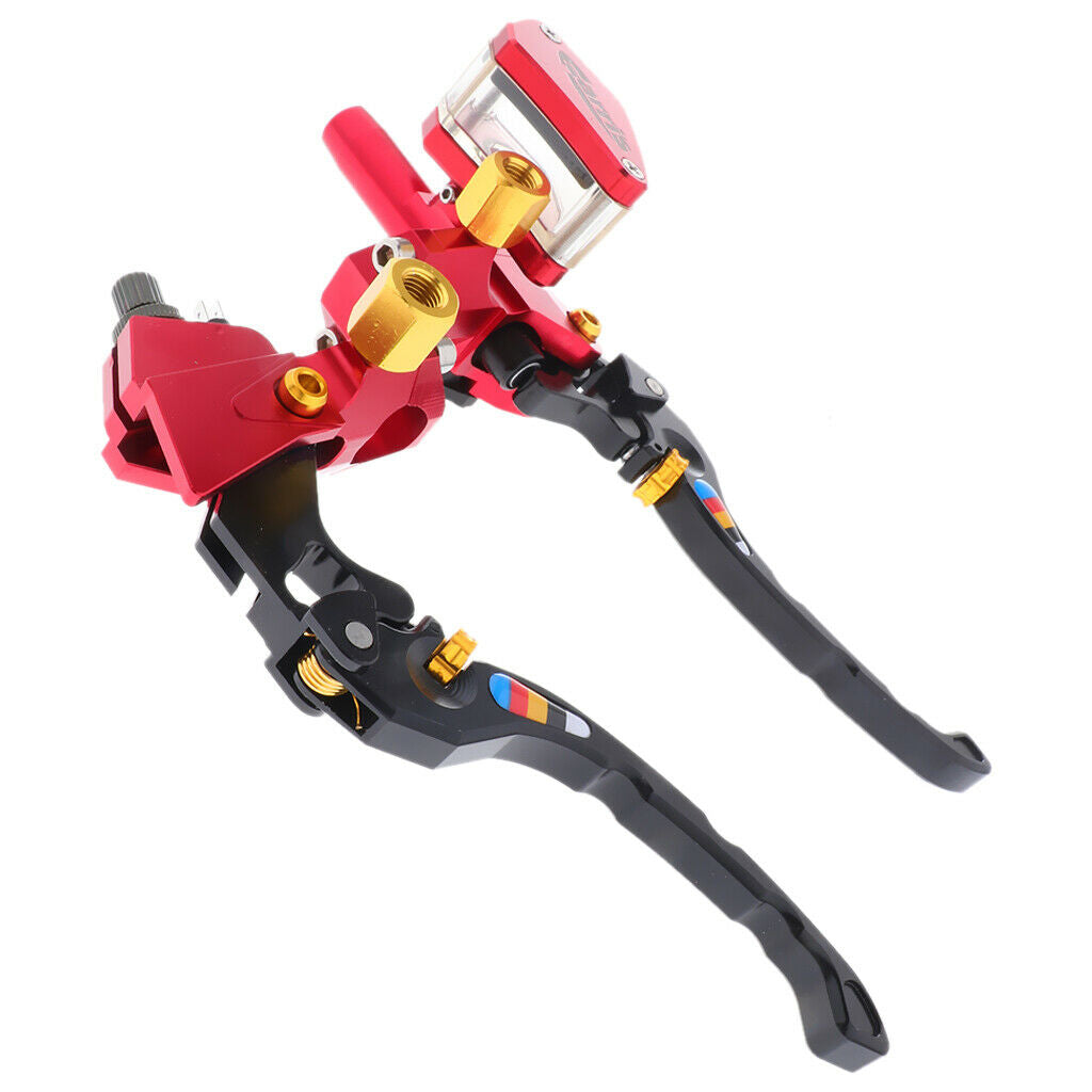 Foldable Motorcycle Brake Clutch Levers  Red